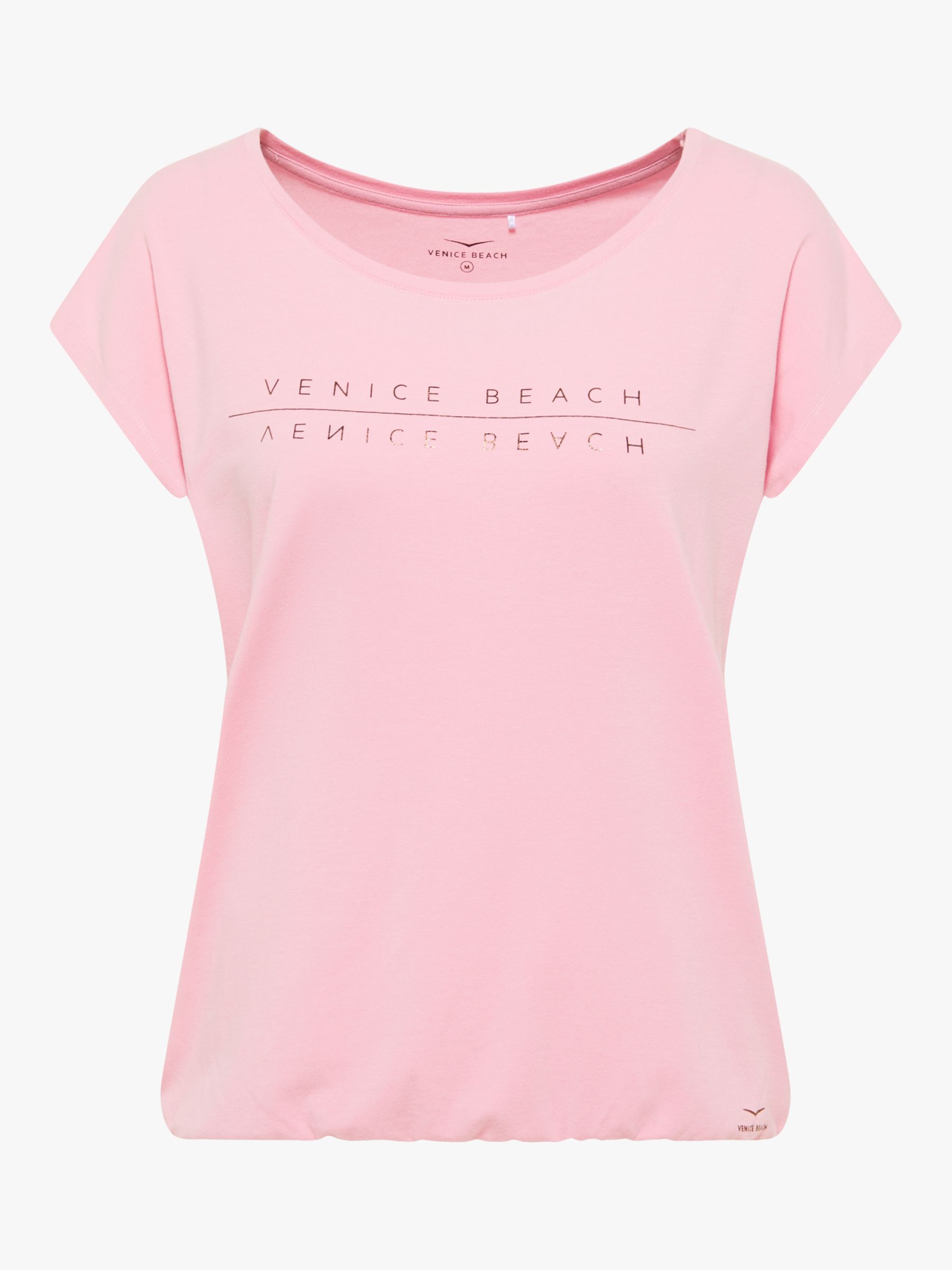 Venice Beach Wonder Short Sleeve Gym Top, Cameo Rose at John Lewis ...