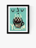 EAST END PRINTS Fox & Velvet 'Yum Coffee' Framed Print