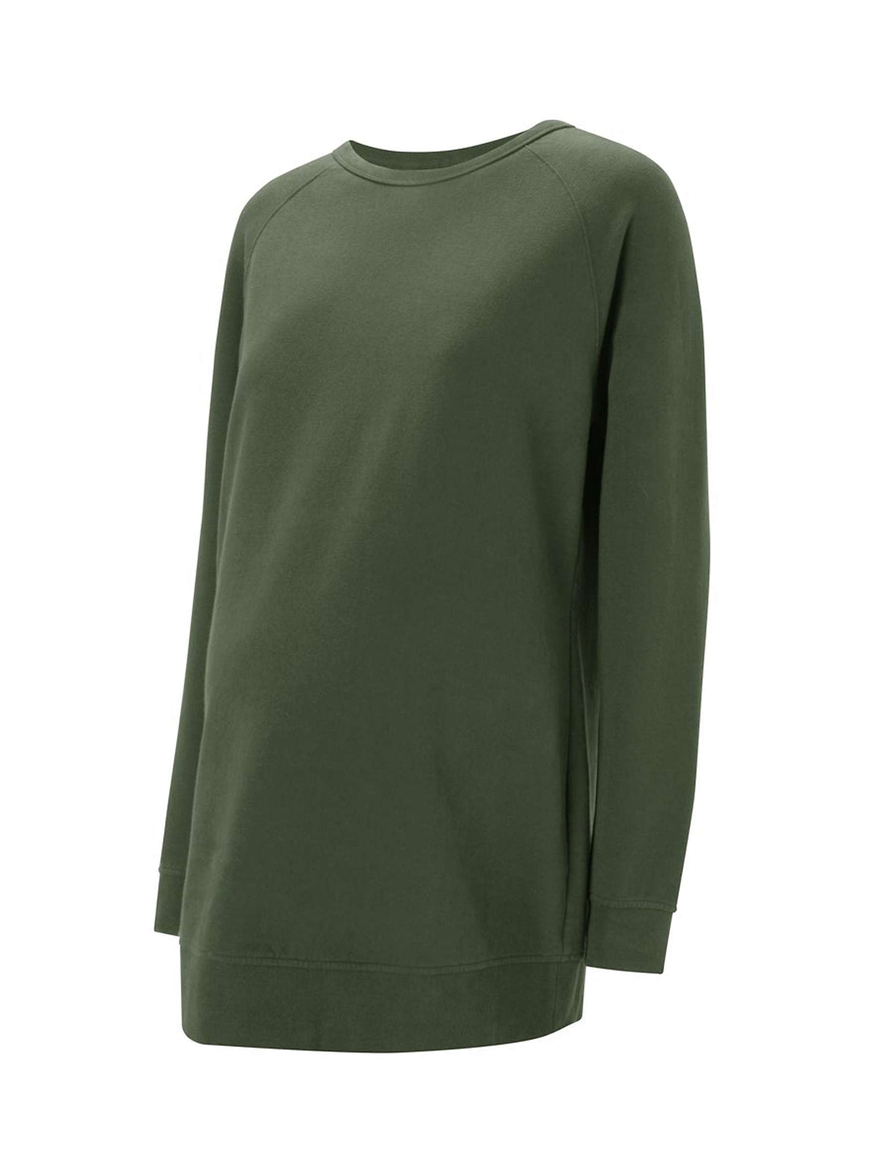 Buy Isabella Oliver Holly Maternity Sweatshirt, Deep Khaki Online at johnlewis.com