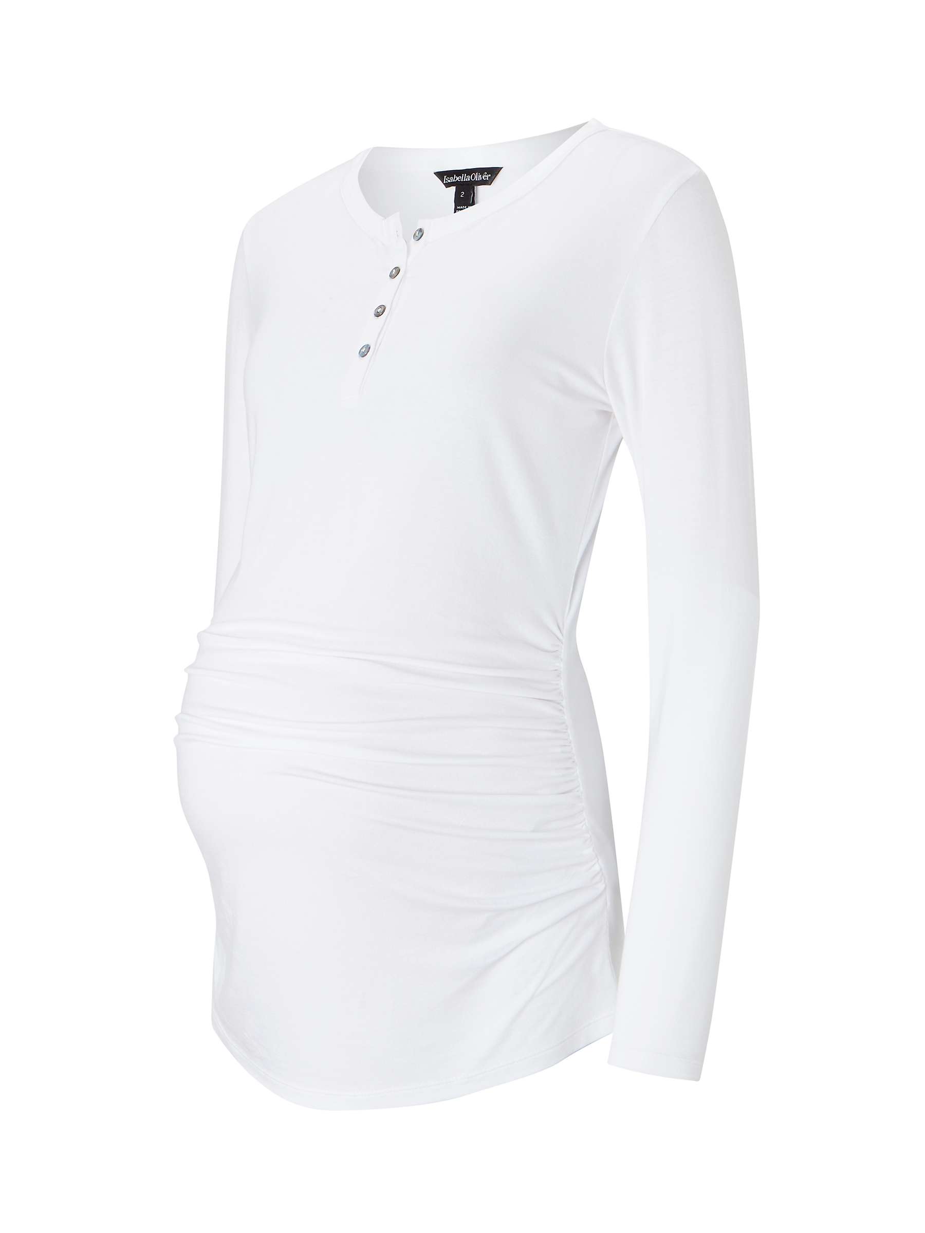 Buy Isabella Oliver Bacall Maternity Top, Soft White Online at johnlewis.com