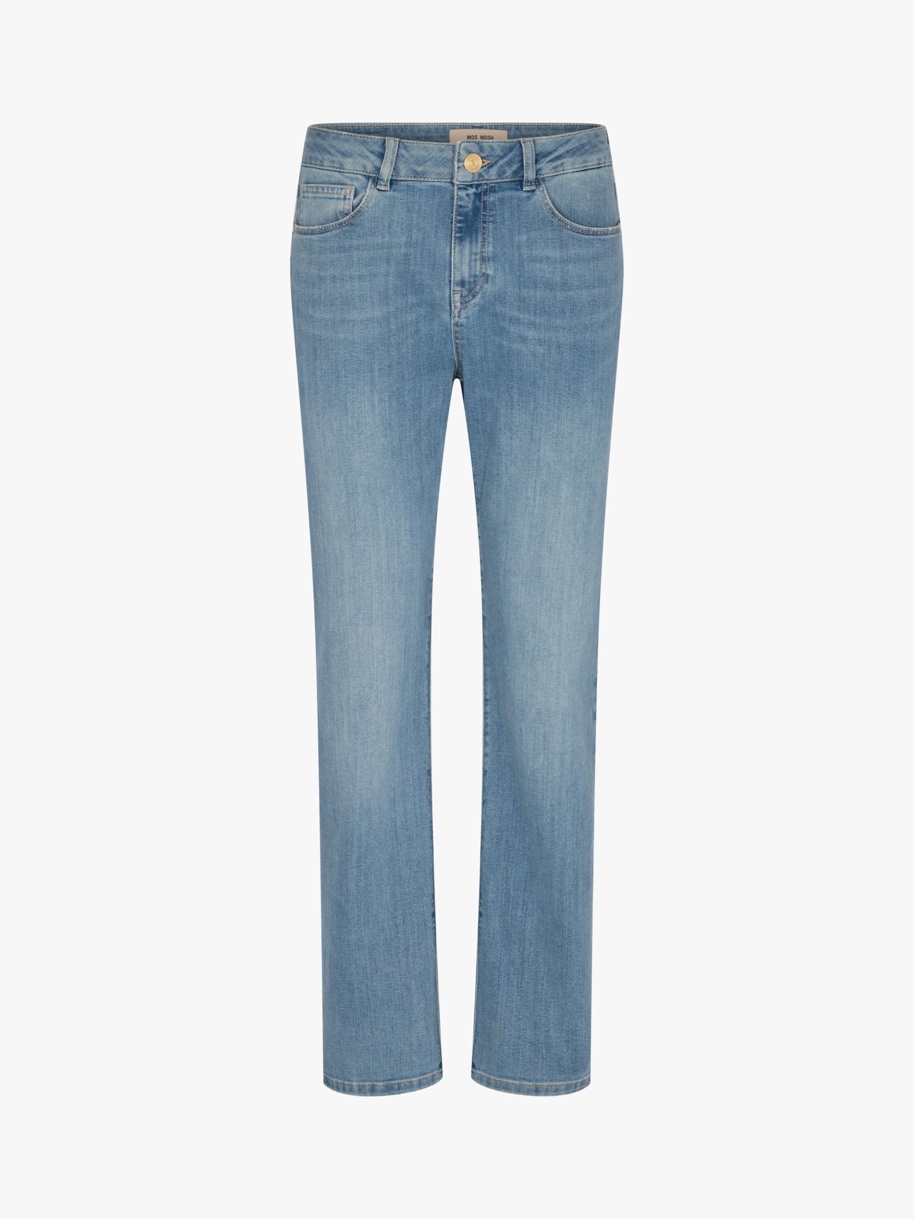 MOS MOSH Cecilia Reloved Flared Jeans, Light Blue at John Lewis & Partners