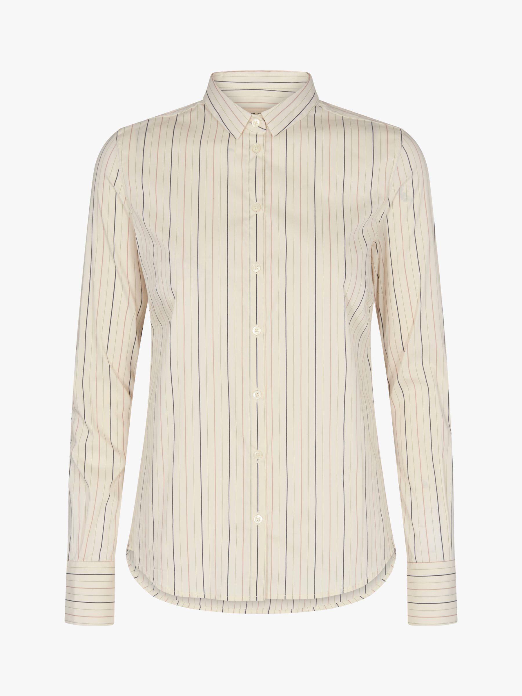 MOS MOSH Tilda Stripe Slim Fit Shirt, Ecru at John Lewis & Partners