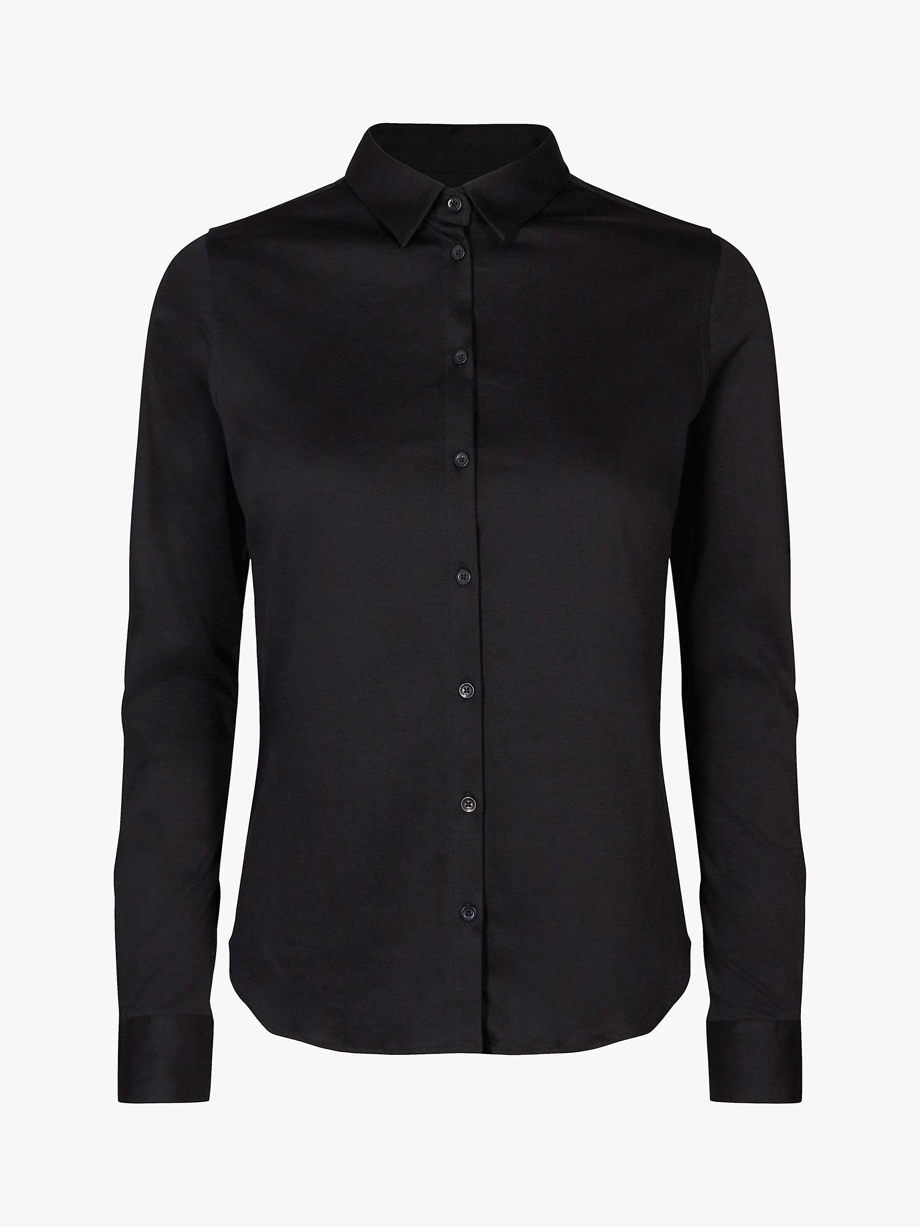 MOS MOSH Tina Jersey Shirt, Black at John Lewis & Partners