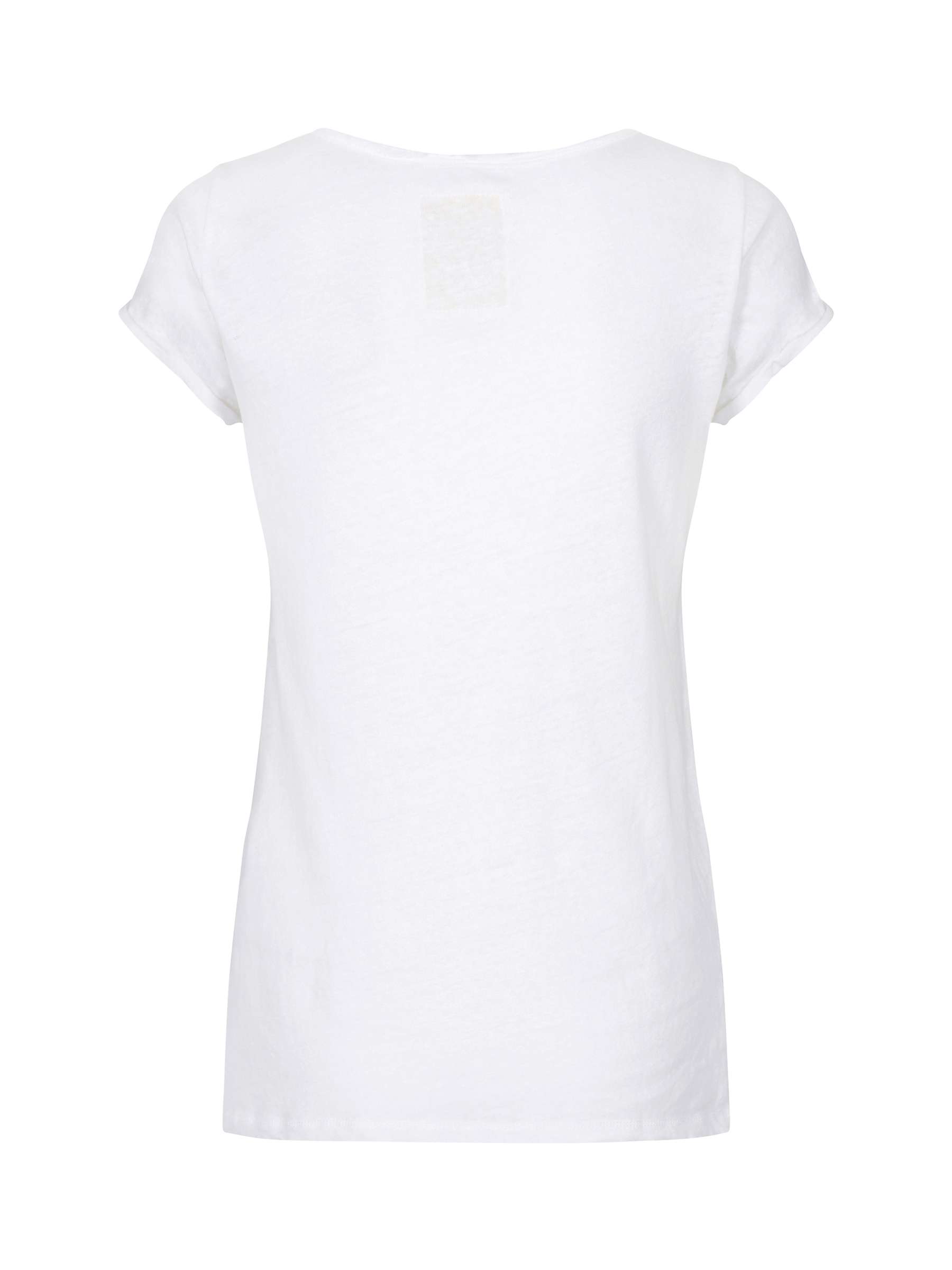 Buy MOS MOSH Troy Linen Cotton Blend T-Shirt, White Online at johnlewis.com