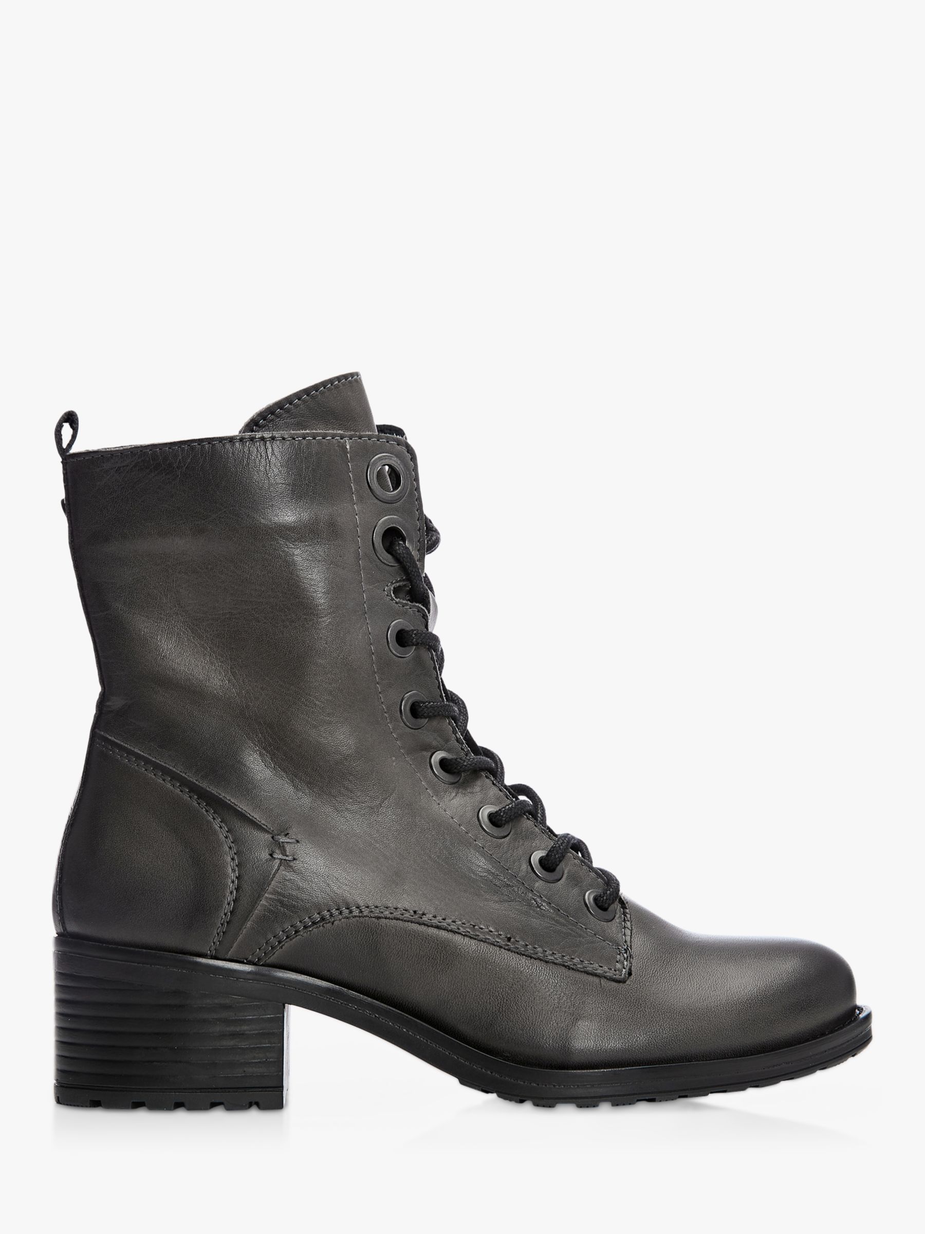 Moda in Pelle Bezzie Leather Lace Up Ankle Boots, Grey at John Lewis ...