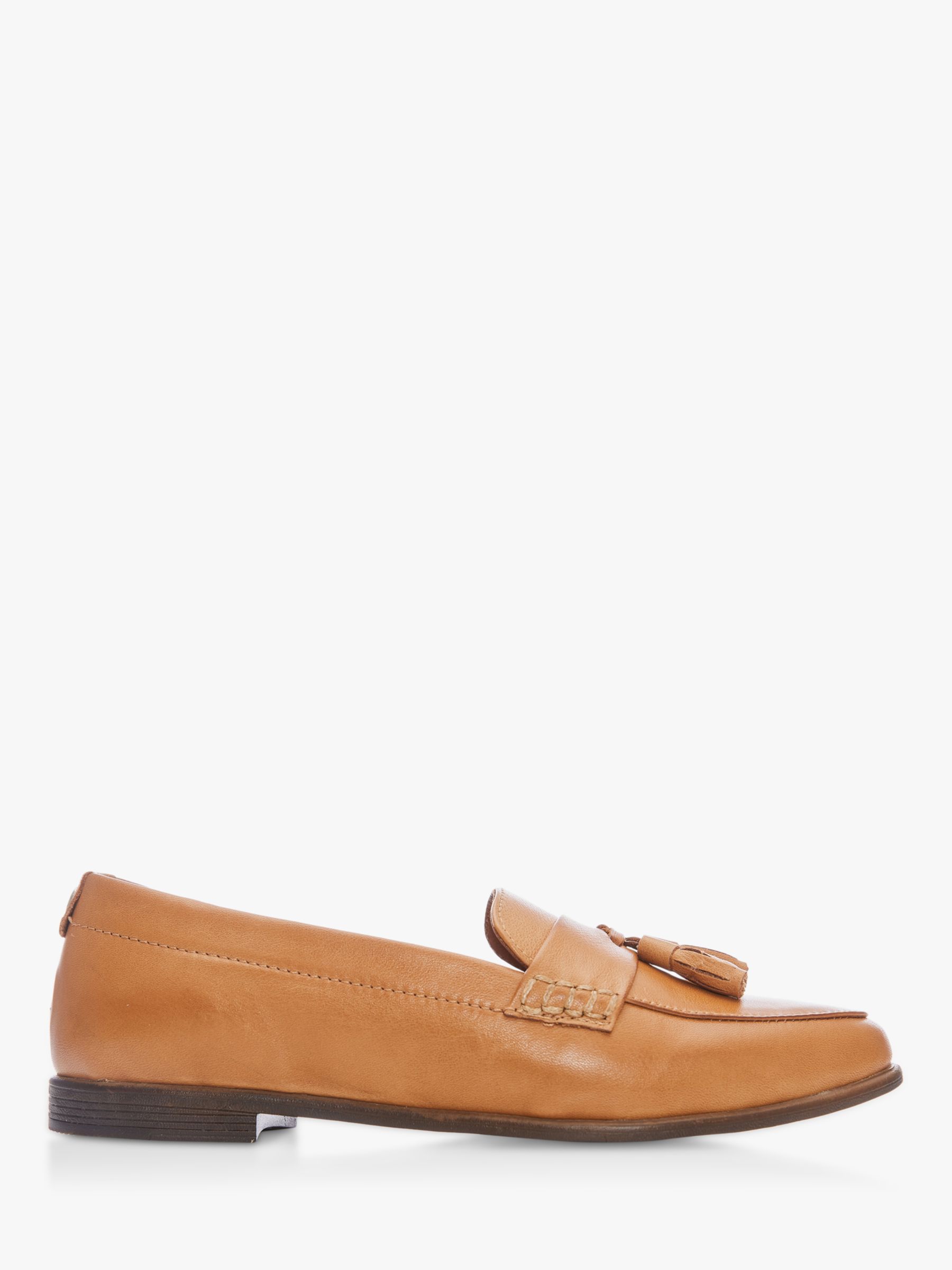 Moda in Pelle Forina Leather Square Toe Loafers, Tan at John Lewis