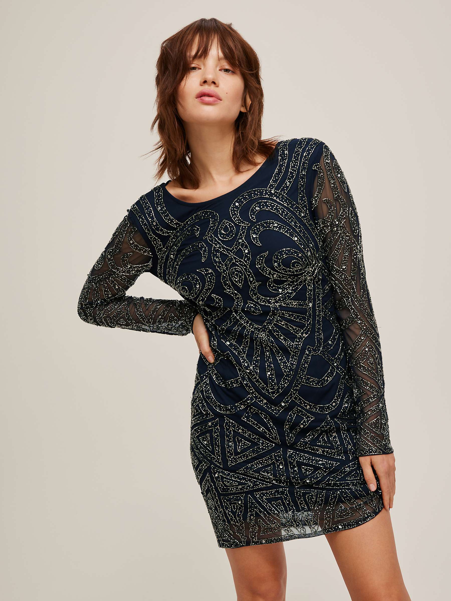 Buy Lace & Beads Brooklyn Embellished Mini Dress Online at johnlewis.com