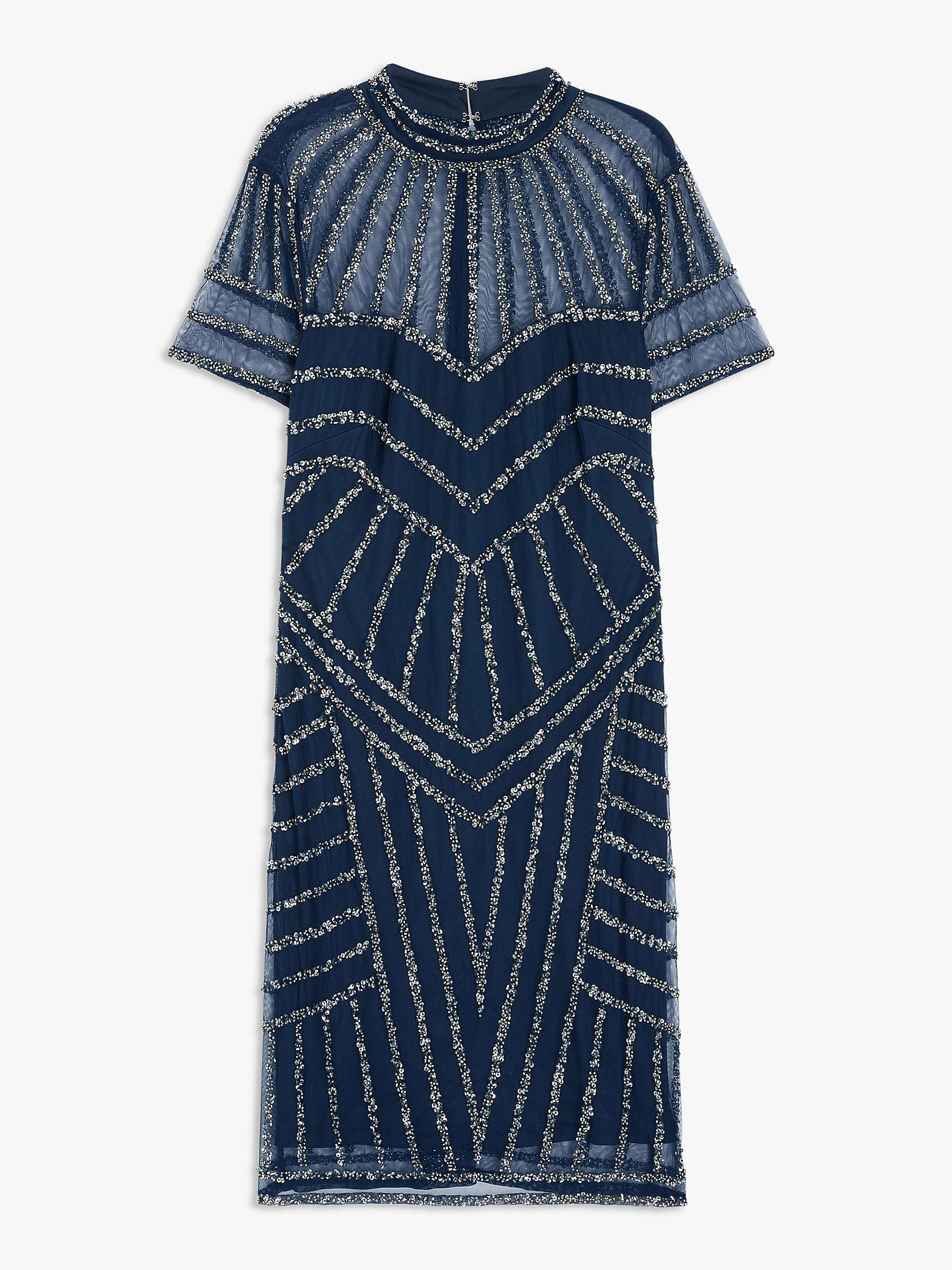 Buy Lace & Beads Marica Sequin Embellished Mini Dress, Dark Blue Online at johnlewis.com