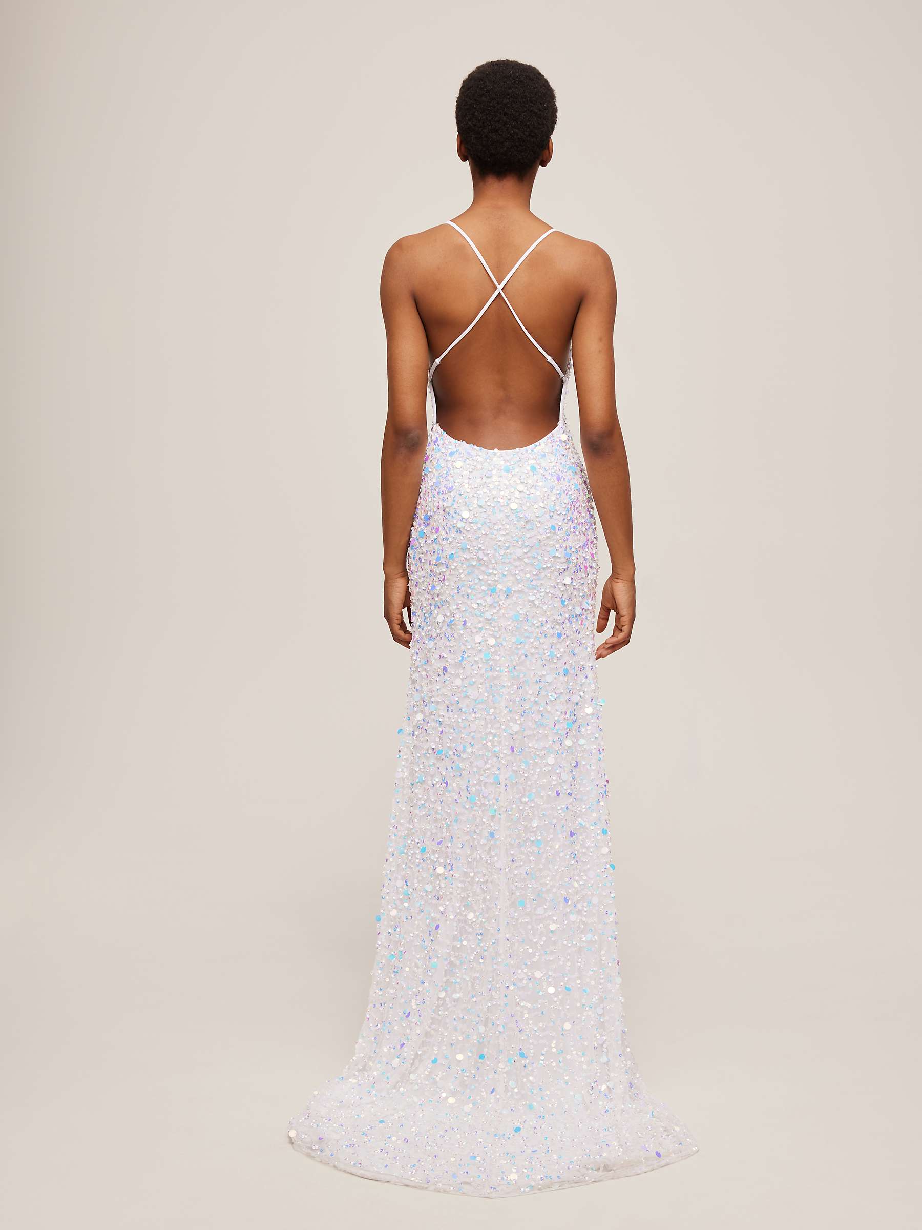 Buy Lace & Beads Alchemila Maxi Dress, Bridal White Online at johnlewis.com
