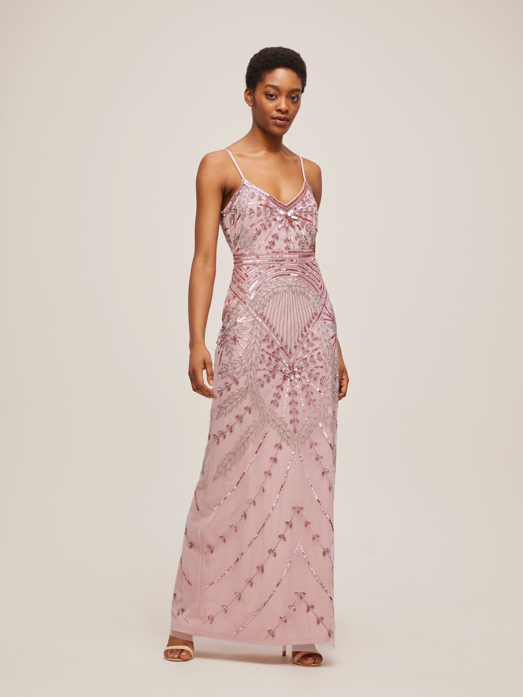 Lace & Beads Milan Sequin Embellished Maxi Dress