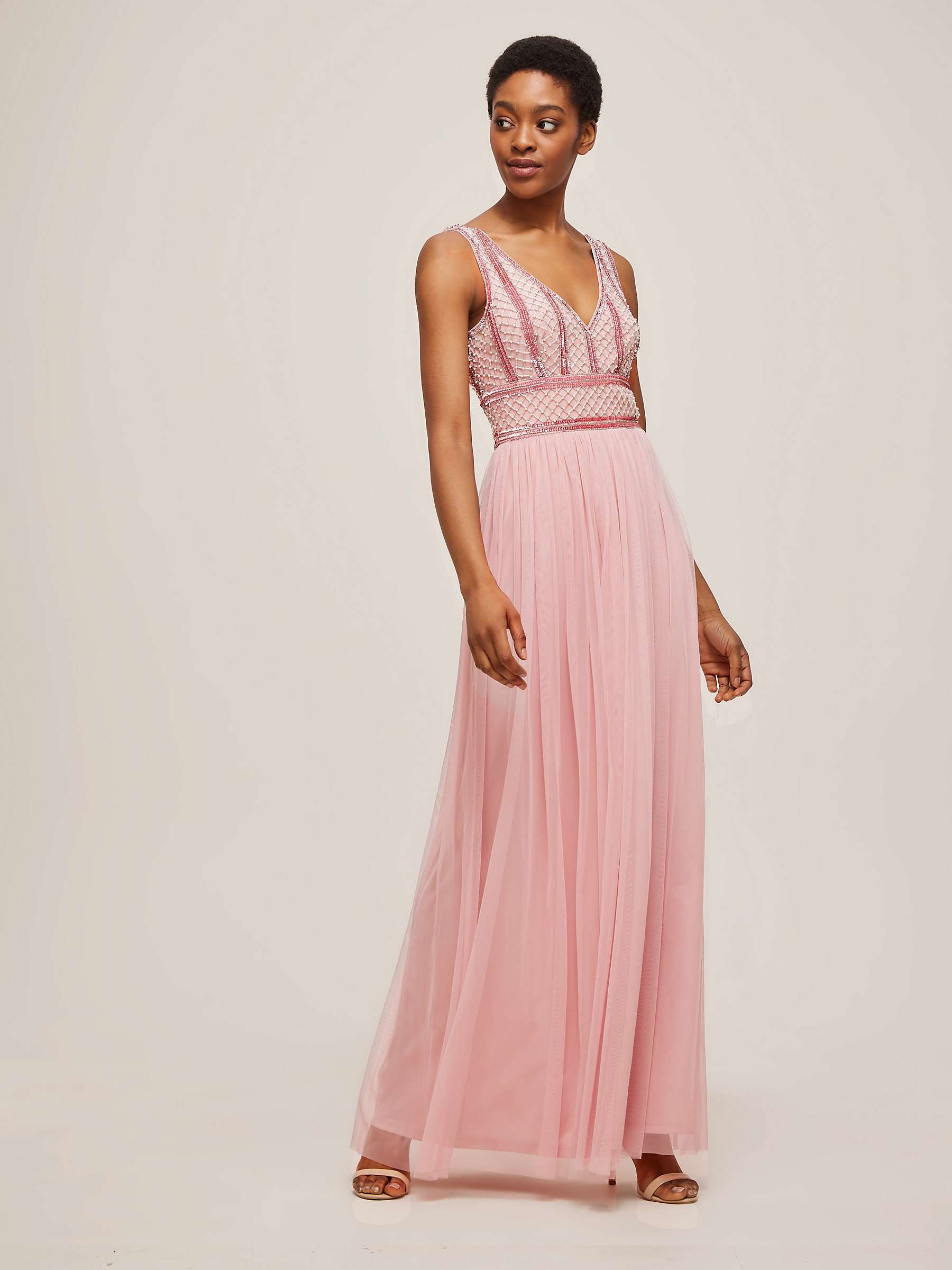Buy Lace & Beads New Mulan Embellished Maxi Dress Online at johnlewis.com