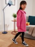John Lewis ANYDAY Kids' Plain Frill Collar Sweater Dress, Pink