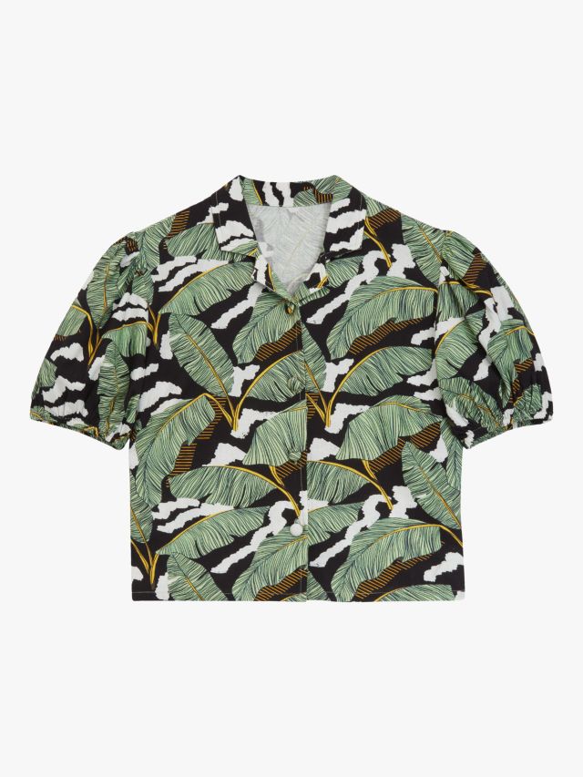 Somerset by Alice Temperley Banana Leaf Blouson Sleeve Shirt, Multi, 8