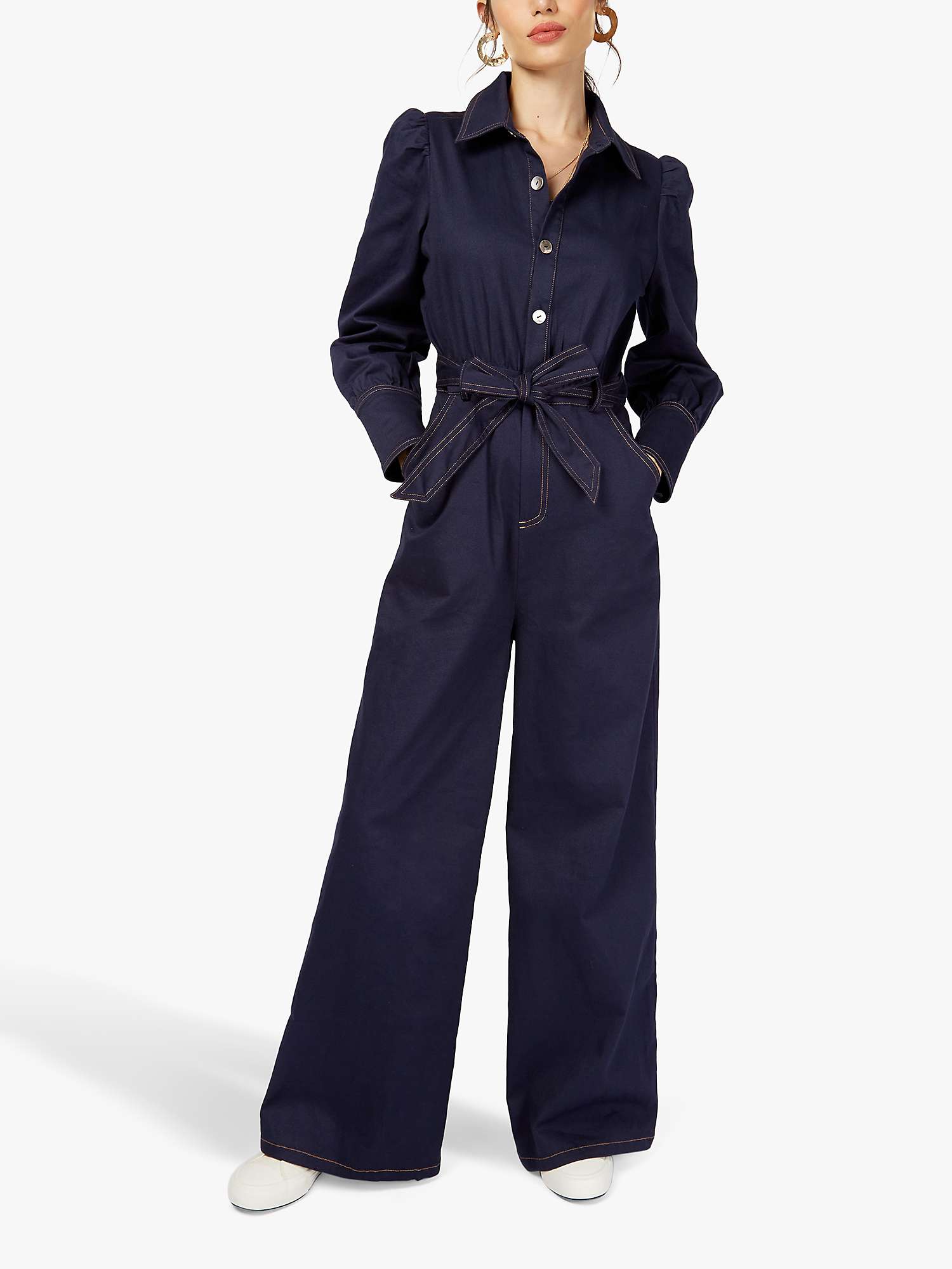 Somerset by Alice Temperley Utility Jumpsuit, Navy at John Lewis & Partners