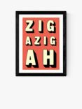 EAST END PRINTS Indieprints 'Zig-Azig-Ah' Framed Print