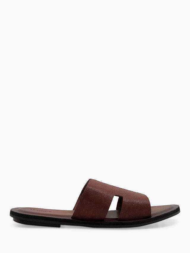 Dune Incense Embossed Leather Sandals, Tan-leather at John Lewis & Partners