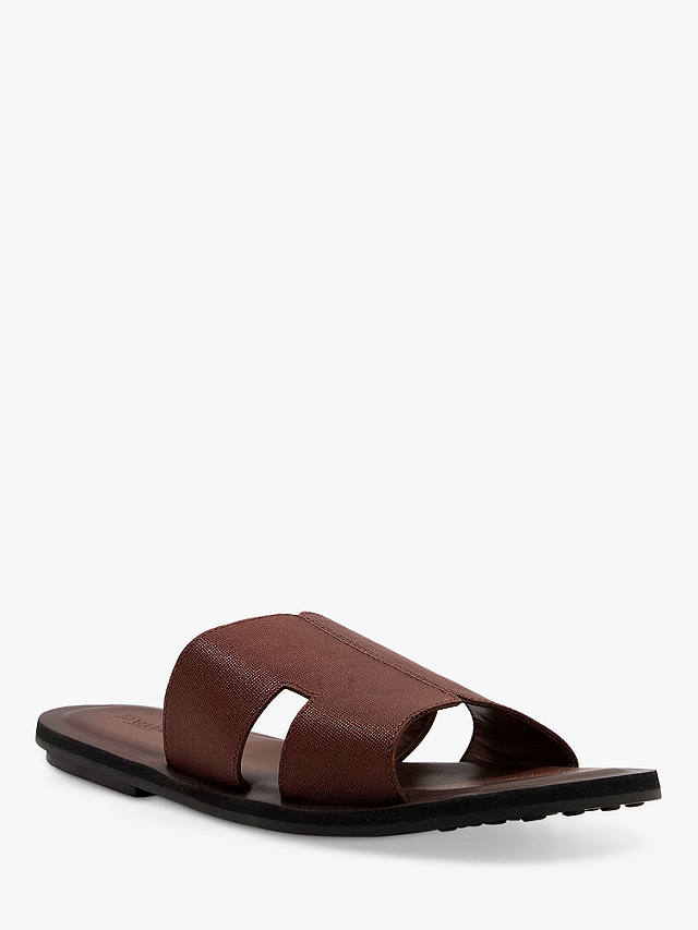 Dune Incense Embossed Leather Sandals, Tan-leather at John Lewis & Partners