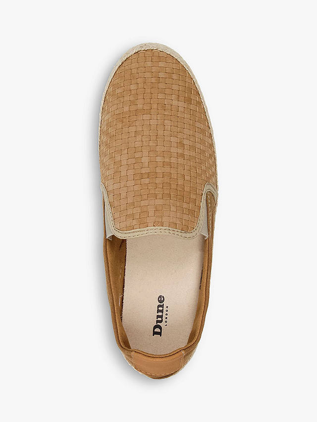Dune Frederico Woven Detail Suede Espadrilles, Tan-synthetic at John ...