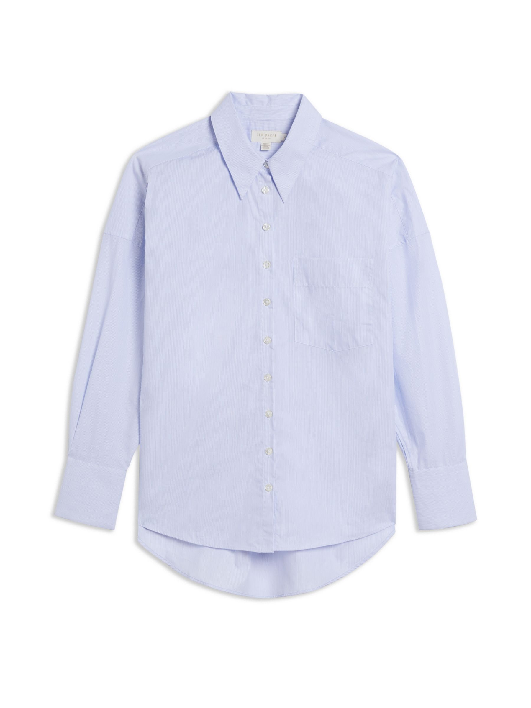 Ted Baker Afllua Cotton Shirt, Blue at John Lewis & Partners