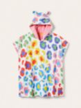 Mini Boden Kids' Large Animal Print Towelling Beach Dress, Multi