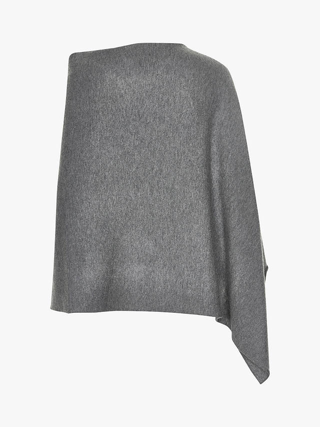 Part Two Kristanna Cashmere Blend Asymmetrical Poncho, Medium Grey Melange 