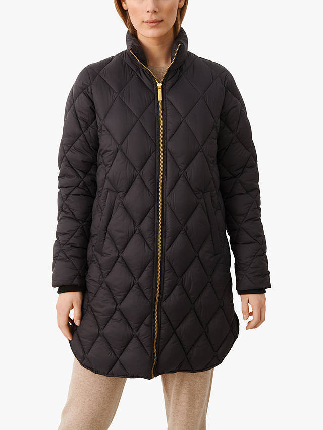 Part Two Olilas Mid Length Quilted Jacket, Black 