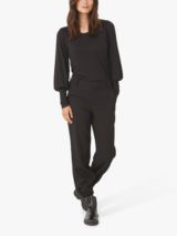 John Lewis Slim Bi-Stretch Trousers, Navy at John Lewis & Partners