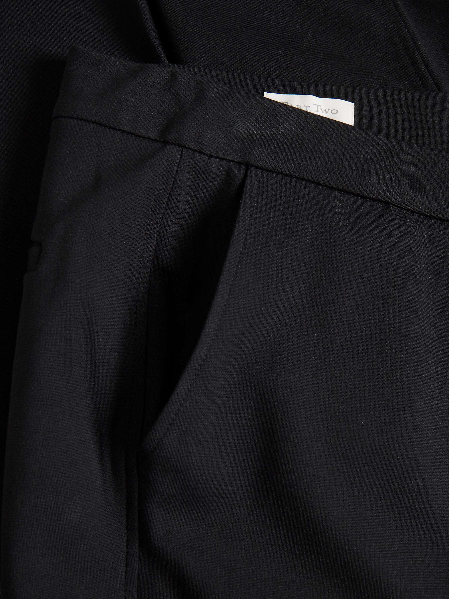 Part Two Mighty 110 Slim Leg Trousers, Black at John Lewis & Partners