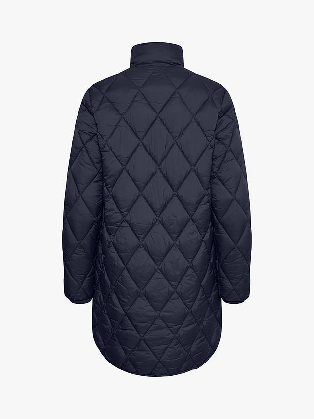 Part Two Olilas Mid Length Quilted Jacket, Dark Navy