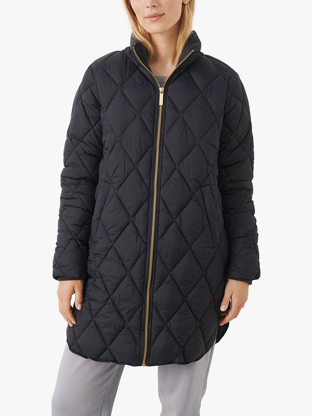 Part Two Olilas Mid Length Quilted Jacket, Dark Navy
