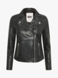 Part Two Frances Leather Biker Jacket, Black