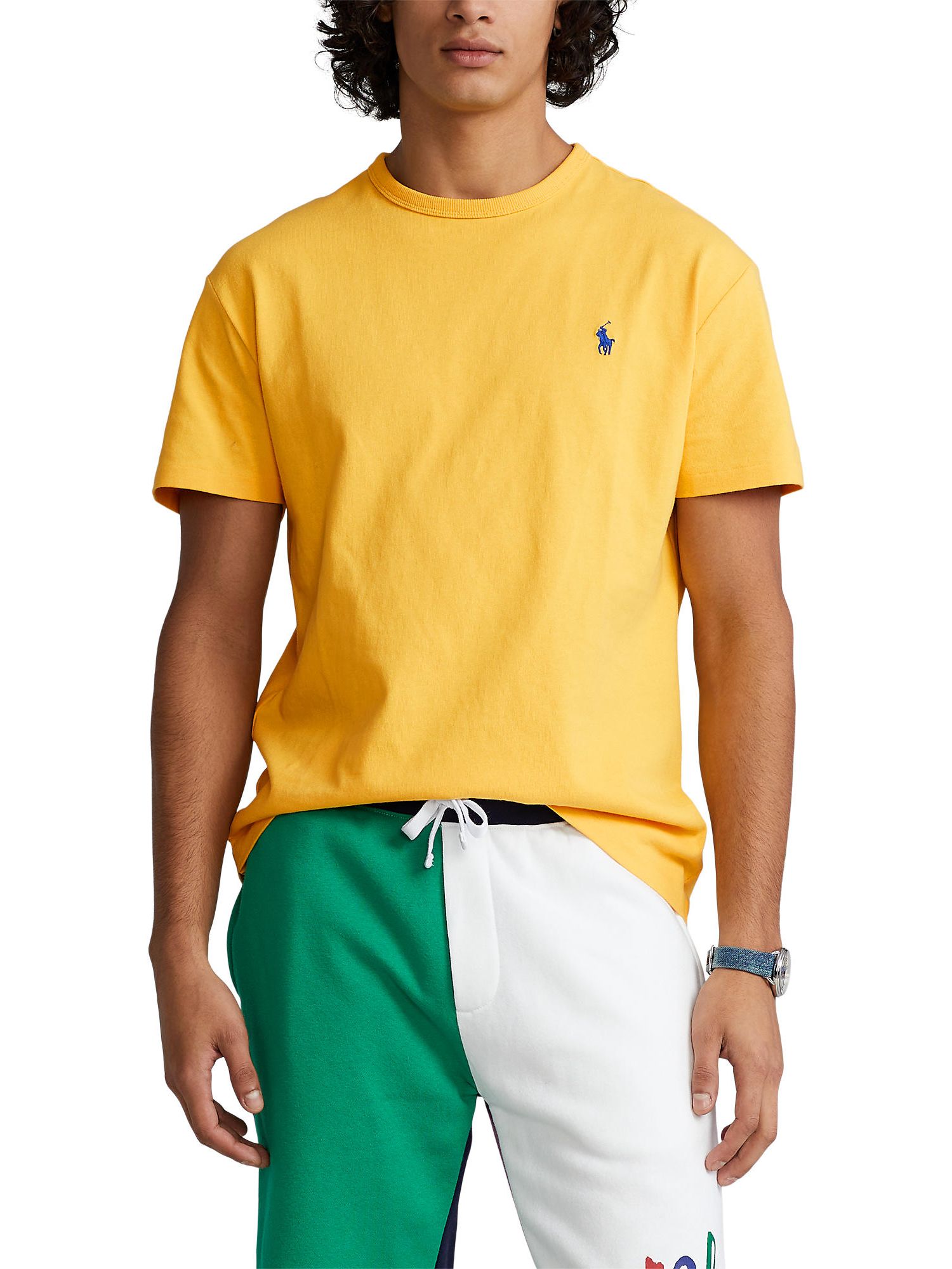 Polo Ralph Lauren Heavyweight Classic Fit T-Shirt, Yellow/Fin