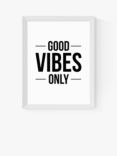EAST END PRINTS The Native State 'Good Vibes Only' Framed Print
