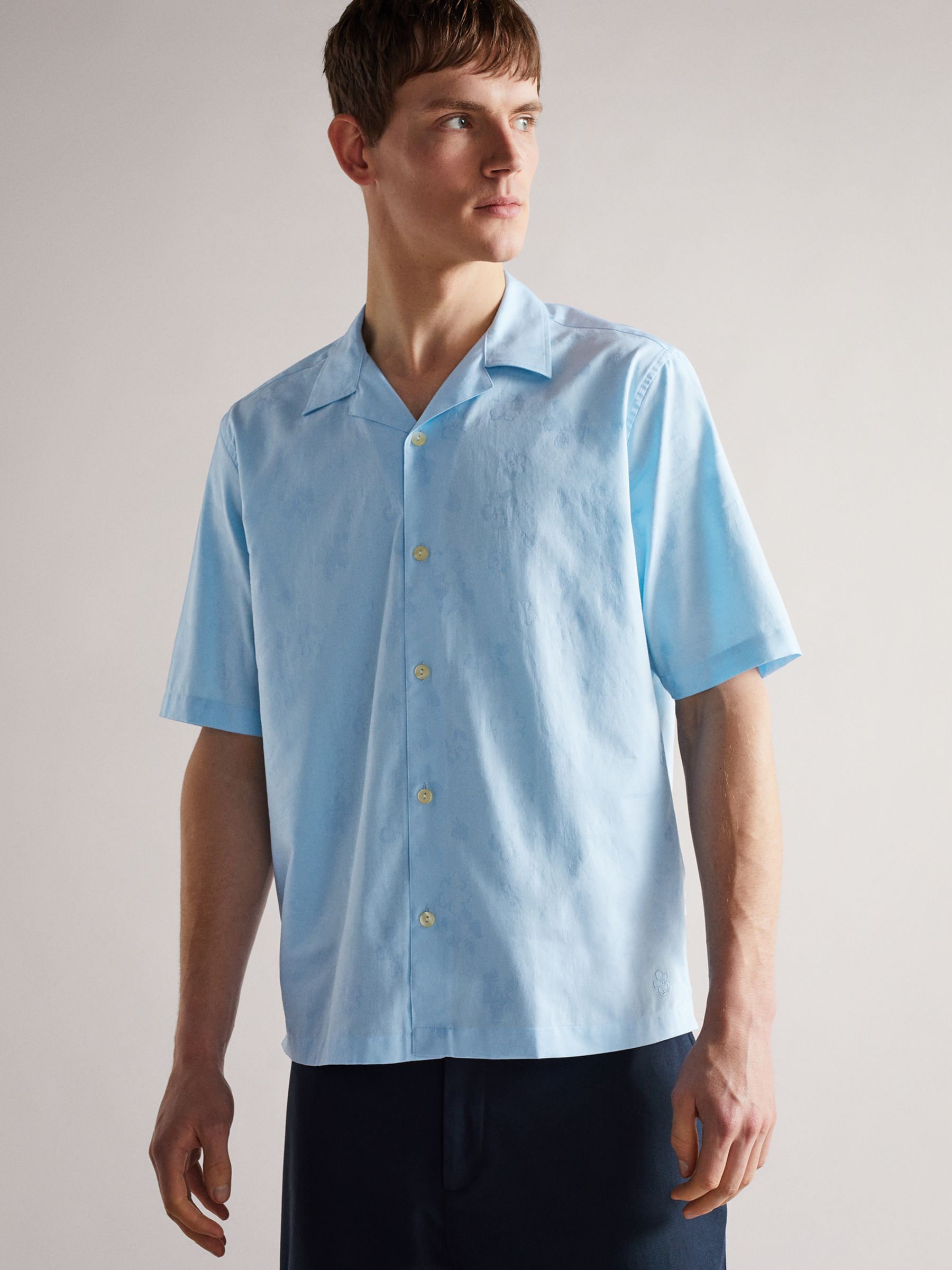 Ted Baker Homelea Short Sleeve Floral Jacquard Shirt