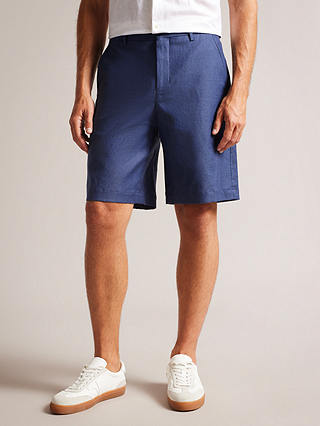 Ted Baker Golan Linen Blend Shorts, Navy Blue