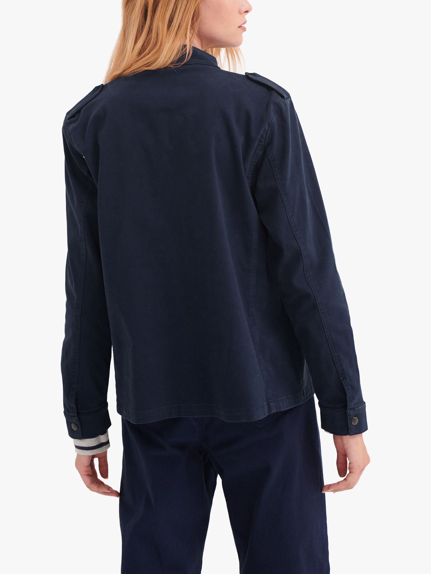 NRBY Monica Cotton Utility Jacket, Navy Blue at John Lewis & Partners
