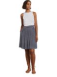 Boden Pull On Jersey Stripe Mini Skirt, Navy/Ivory, Navy/Ivory