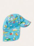 Mini Boden Baby Coastal Scene Sun-Safe Swim Hat, Aqua