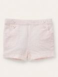 Mini Boden Baby Stripe Bloomer Shorts, Ivory/Pink Lemonade