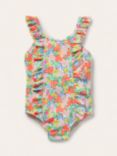 Mini Boden Baby Flowerbed Print Pretty Bow Back Swimsuit, Multi