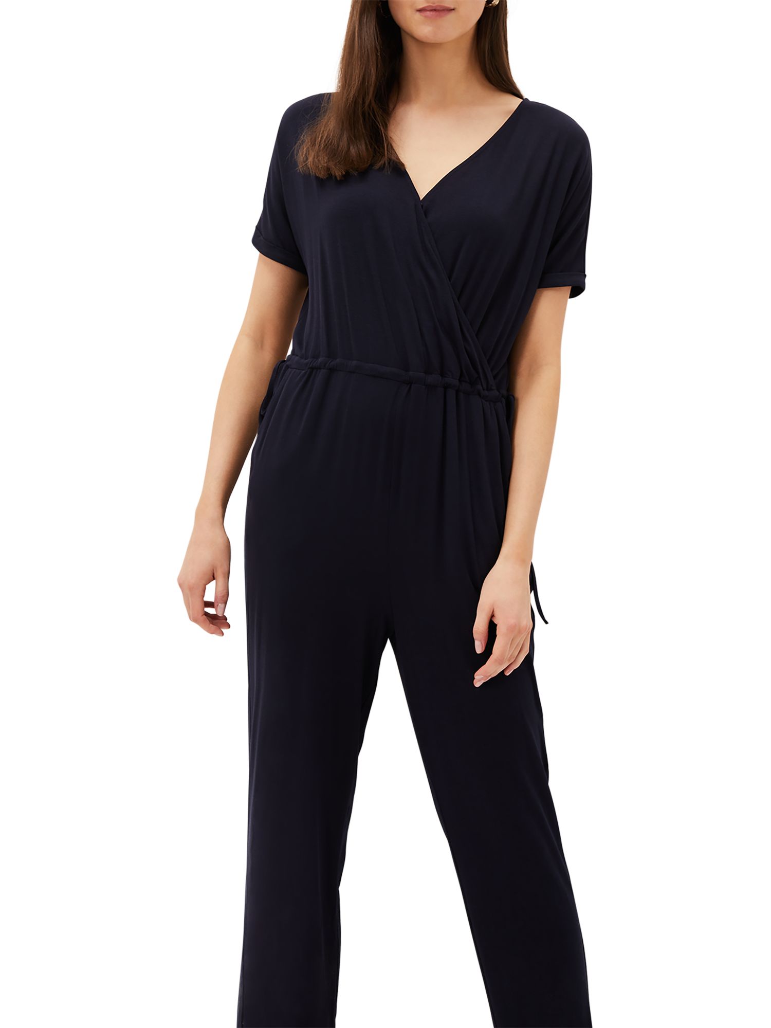 Phase Eight Lyla Wrap Front Jumpsuit, Navy