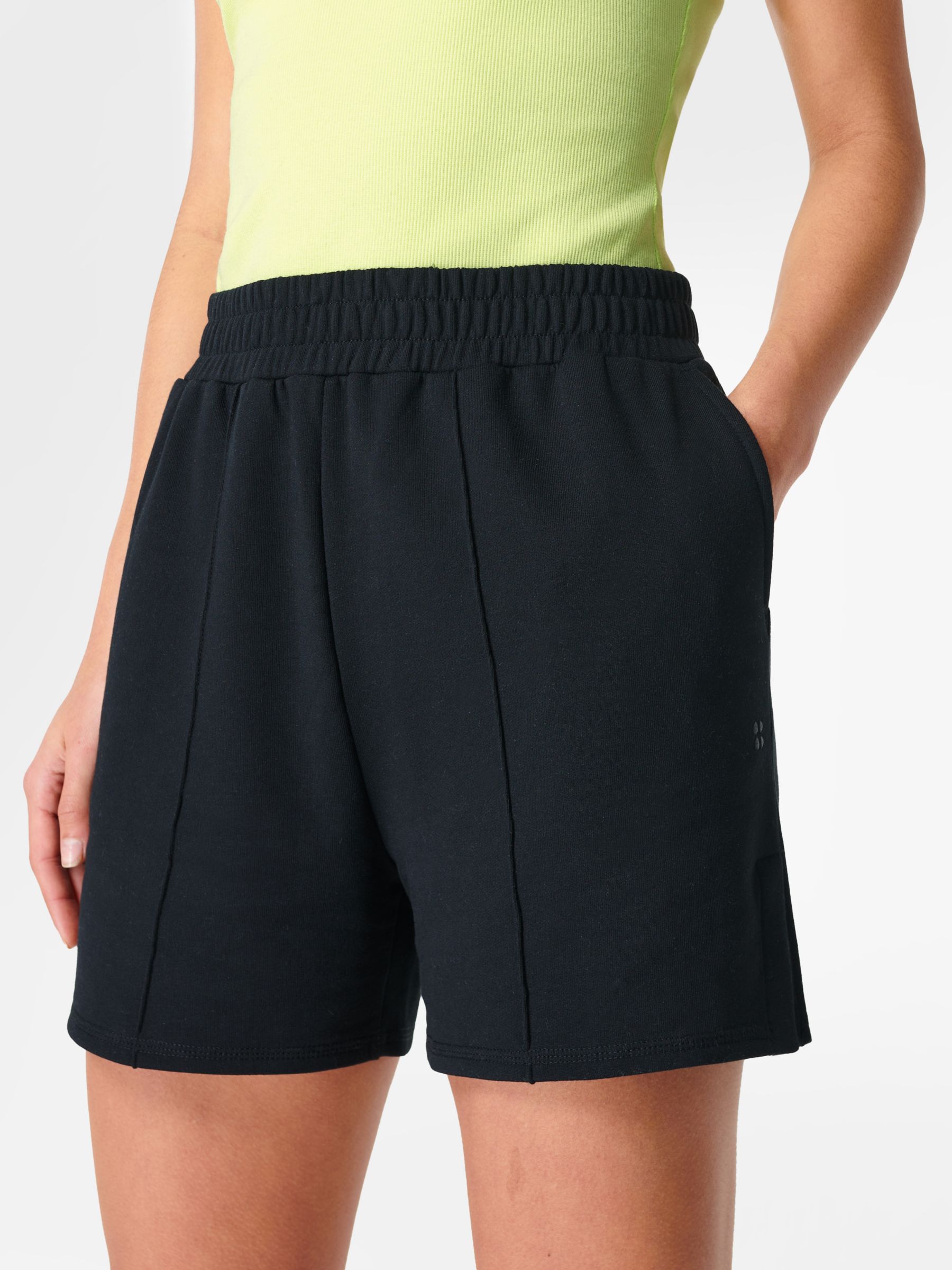 Sweaty Betty Organic Cotton Blend Shorts, Black, XXS