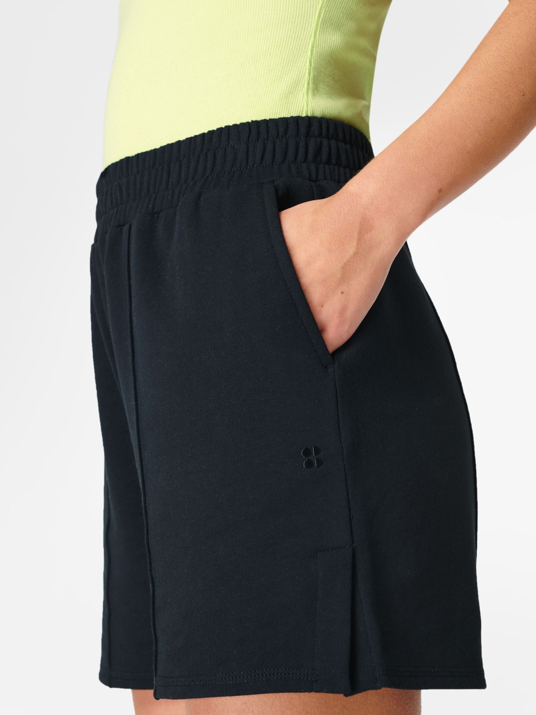 Sweaty Betty Organic Cotton Blend Shorts, Black, XXS