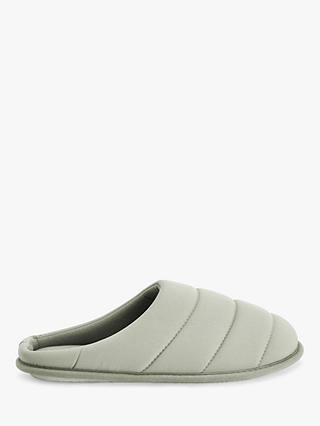 John Lewis Quilted Mule Slippers, Slate