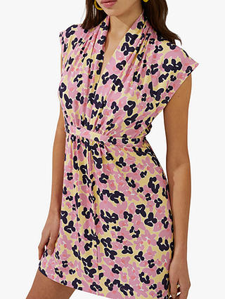 French Connection Petunia Abstract Floral Print Mini Dress, Golden Gaze/Multi