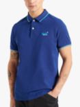 Superdry Poolside Pique Short Sleeve Polo Shirt, Eclipse Navy
