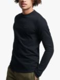 Superdry Logo Embroidered Long-Sleeve Top, Black