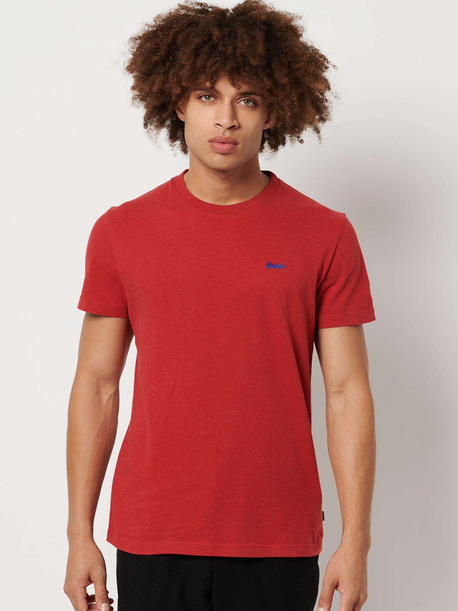 Superdry Organic Cotton Vintage Embroidered T-Shirt, Hike Red Marl, XS