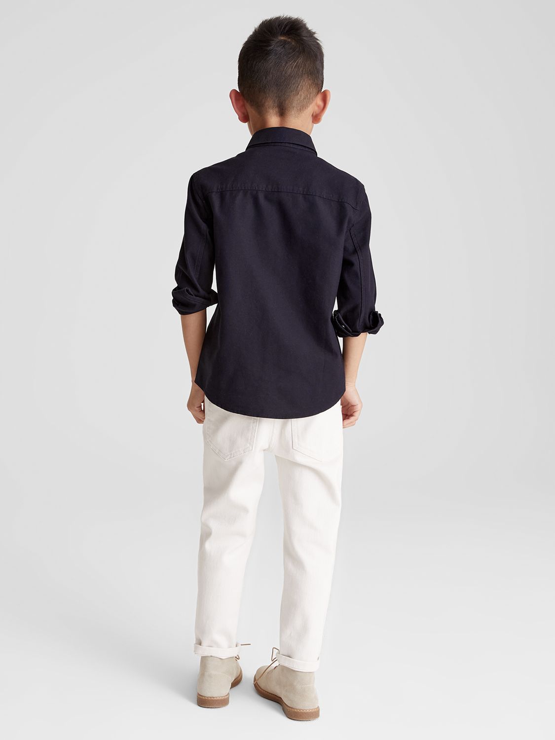 Reiss Kids' Greenwich Junior Shirt, Navy, 4-5 years