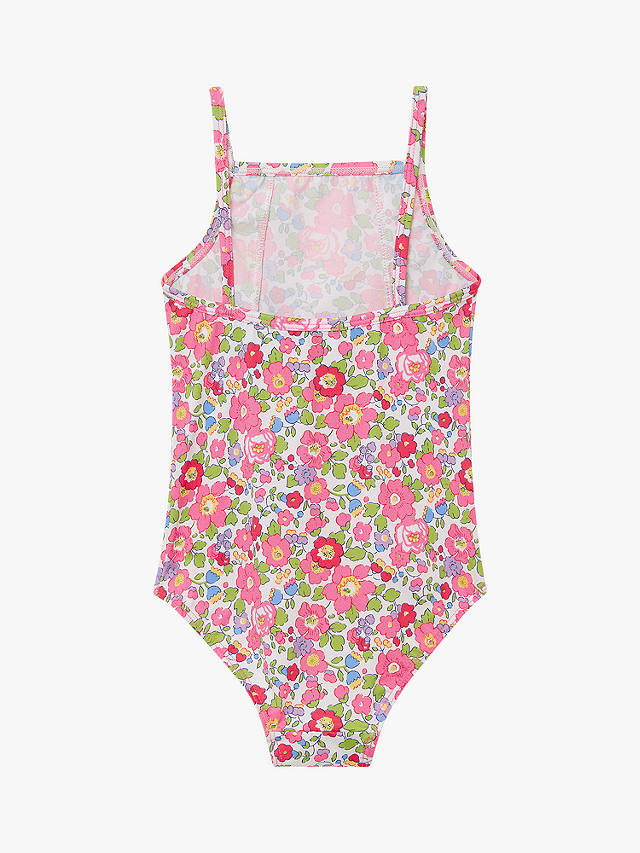 Trotters Baby Betsy Liberty Print Frill Swimsuit, Lilac Betsy, Pink
